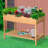 Outsunny 43X18x30in Raised Garden Bed With 8 Pockets And Shelf-118877038