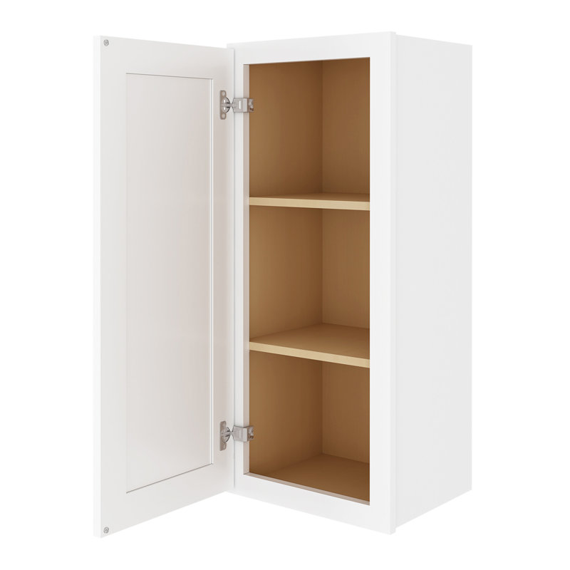 Armoire murale 1 porte à 2 tablettes l 15 po x H 36 po x P 12 po blanc Prêt à assembler (RTA), H 15 po x l 36 po