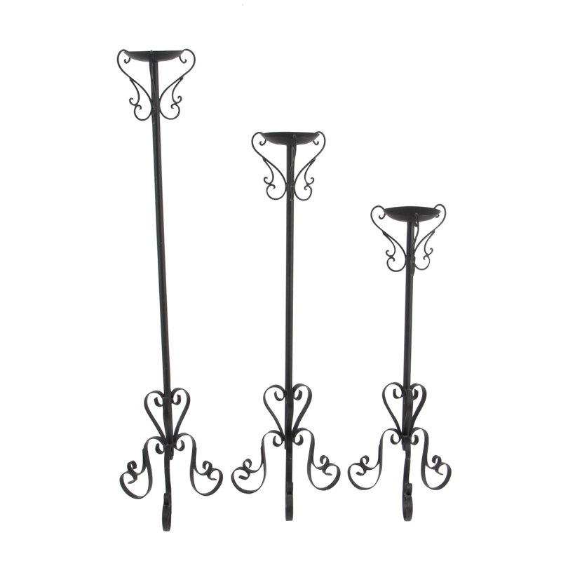Ensemble de chandelles en fer 3 pièces