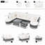 Ensemble de meubles de patio en rotin 7 pièces avec 2 tables basses Slunce-933121962