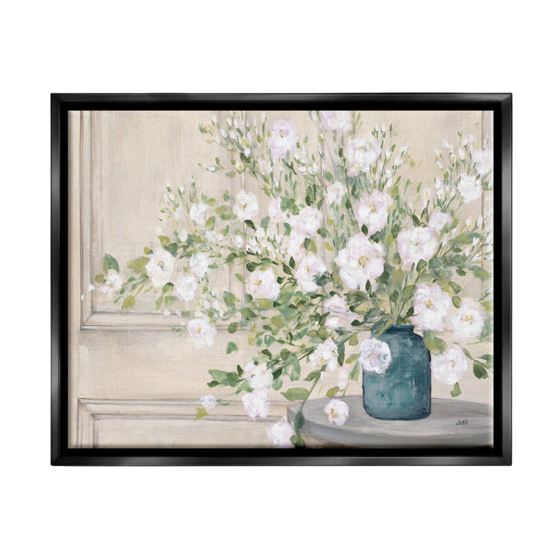 «Geranium Table Table Country Life Life», art floral sur toile par Julia Purinton, H 25 po x l 31 po x P 1,7 po