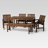 Alfonsi 7 - Person Acacia Wood Patio Dining Set with Rectangular Table-1899386982