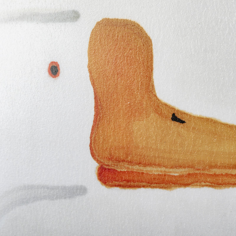 «Goose Gazing II», reproduction d'art encadrée à la main, Goose Gazing II