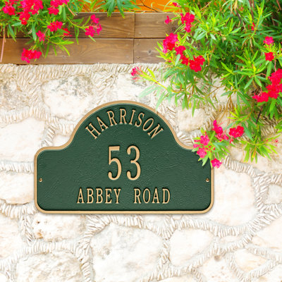 Plaque d'adresse murale sur 3 lignes Lexy