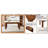 71"×31.5" Walnut MDF Spliced Dining Table With Grooved Legs, Modern Luxury Home Dinner Table For Dining Room Study Room, Seats 6-8 People