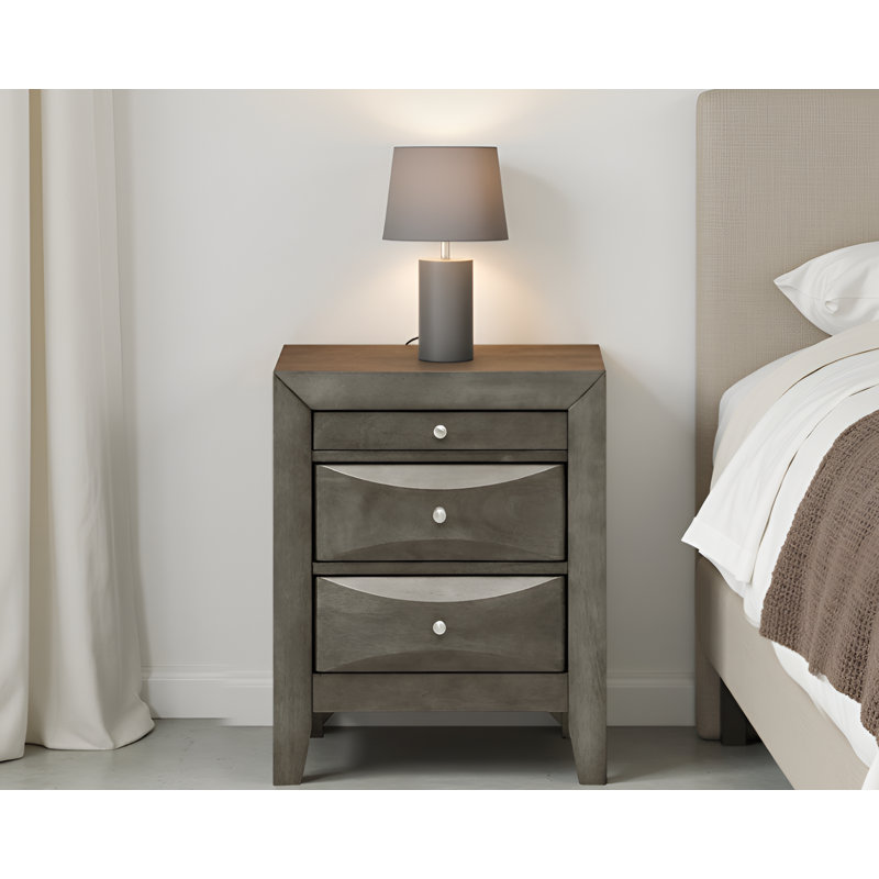 Loviisa Gray Nightstand, Gray
