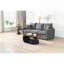 Ensemble de 2 tables basses gigognes de luxe, tables avec rangement pour le salon, ensemble de tables ovales et rondes, table centrale noire, table basse, table d'appoint, grande taille de 47,24 po, petite de 19,69 po-352658916