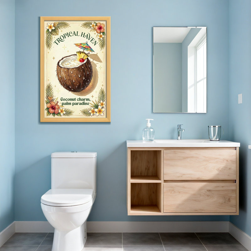 Nourriture et boissons Tropical Haven, H 24 po x l 16 po, Toile tendue, Ne s’applique pas
