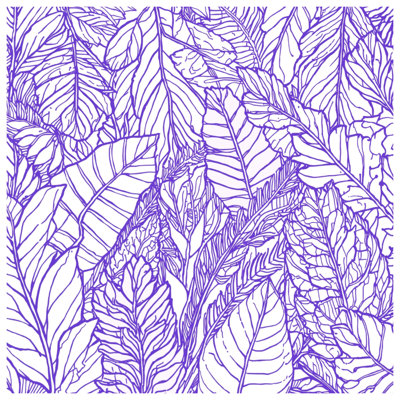 Purple Leaf Illustration Double Sided Throw Pillows