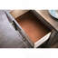 Commode de style transitionnel 1 pièce à queue d'aronde anglaise à 5 tiroirs avec roulement à billes et tiroir gris