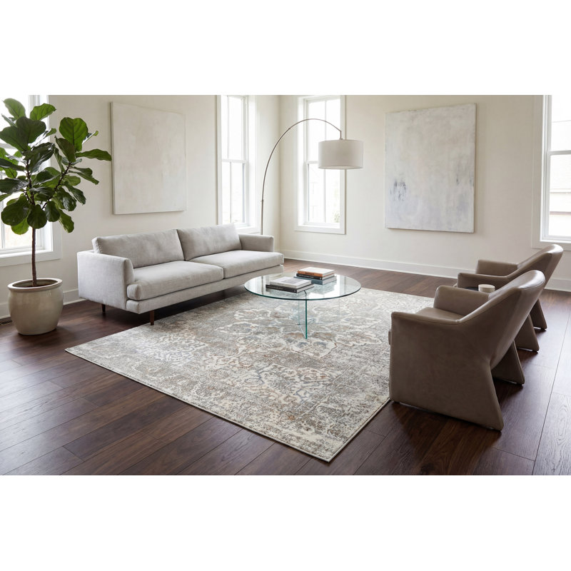 Tapis gris touffeté Leiters, Rectangle 7 pi 10 po x 10 pi 10 po