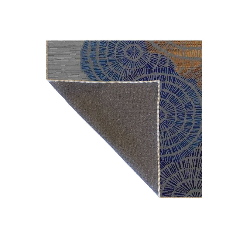 Tapis lavable moderne à motif tissé brun moderne, Sous-tapis rectangulaire 3 pi 11 po x 5 pi 11 po i