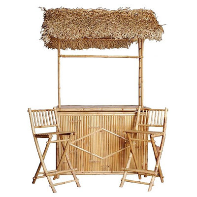 Ensemble de bar 3 pièces avec toit Palapa Whobrey Porter