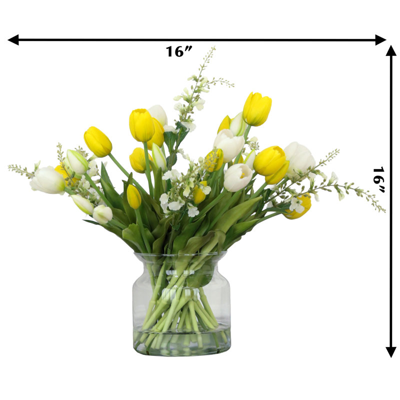 Tulip Jar - 16 Inches, Yellow