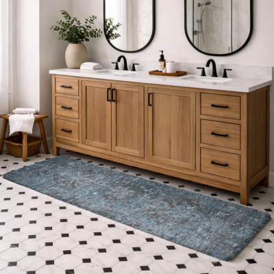 Tapis oriental à poils longs de qualité supérieure lavable à la machine ADS571