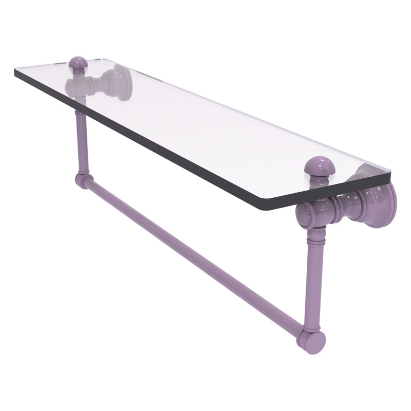 Tablette flottante avec barre à serviettes Carolina, H 7 po x l 22 po x P 5,54 po, Lavande