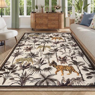 Tapis tigre Jungle avec envers antidérapant