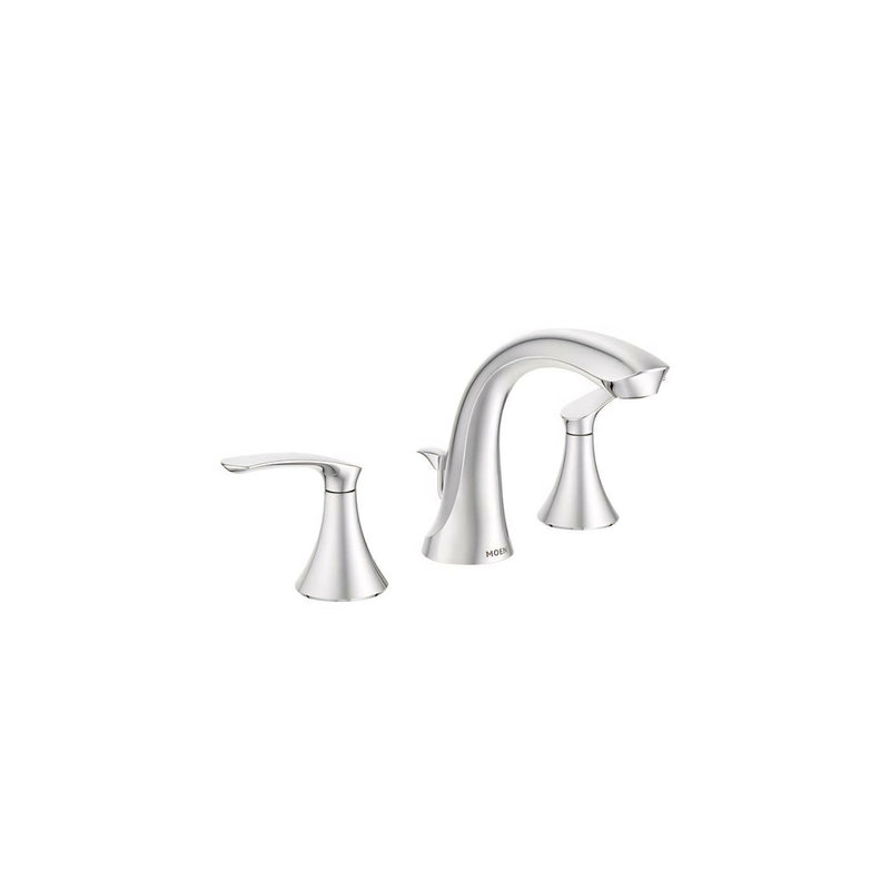 MOEN Darcy 8 in. Widespread 2-Handle High-Arc Bathroom Faucet in Chrome (Valve Included)
