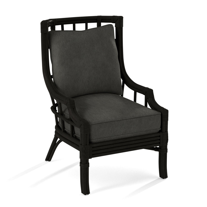 Seville Armchair, Vanilla Crypton Performance; 0822-91, Antique Black