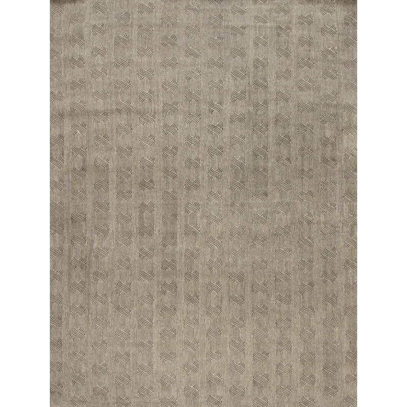 Bella Wool Abstract Area Rug in Gray, Rectangle 12" x 15"