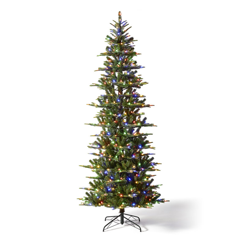 Sapin de Noël mince pré-éclairé, H 9 pi