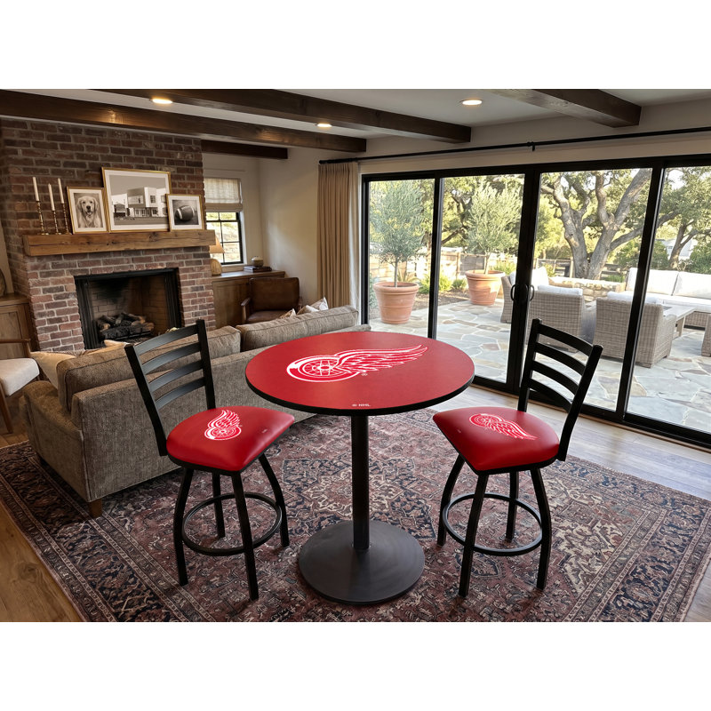 Tabouret de bar rotatif 30 po NHL, Detroit Red Wings, Tabouret de bar (siège d'une hauteur de 30 po)