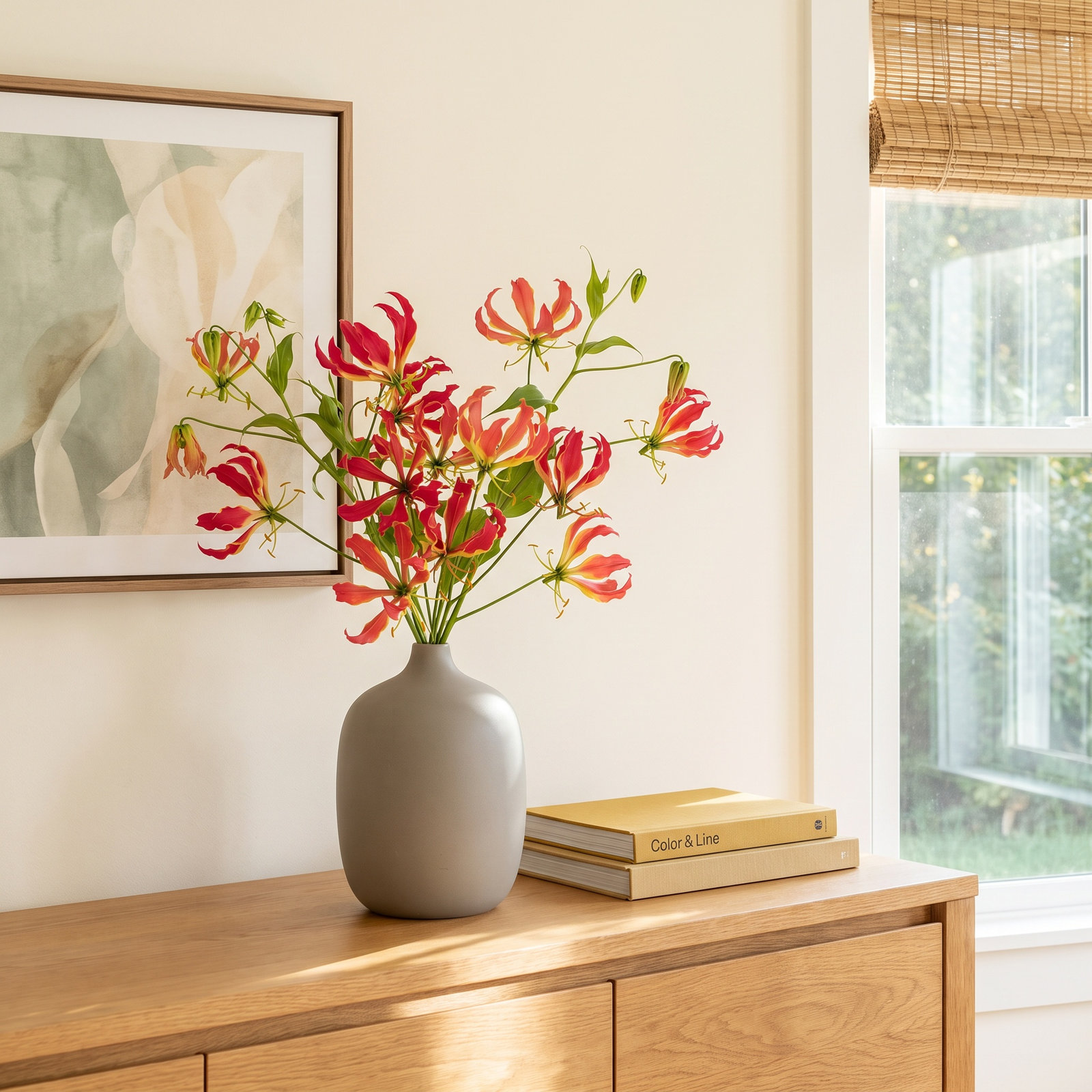 Ceola Ceramic Table Vase, Satellite Taupe