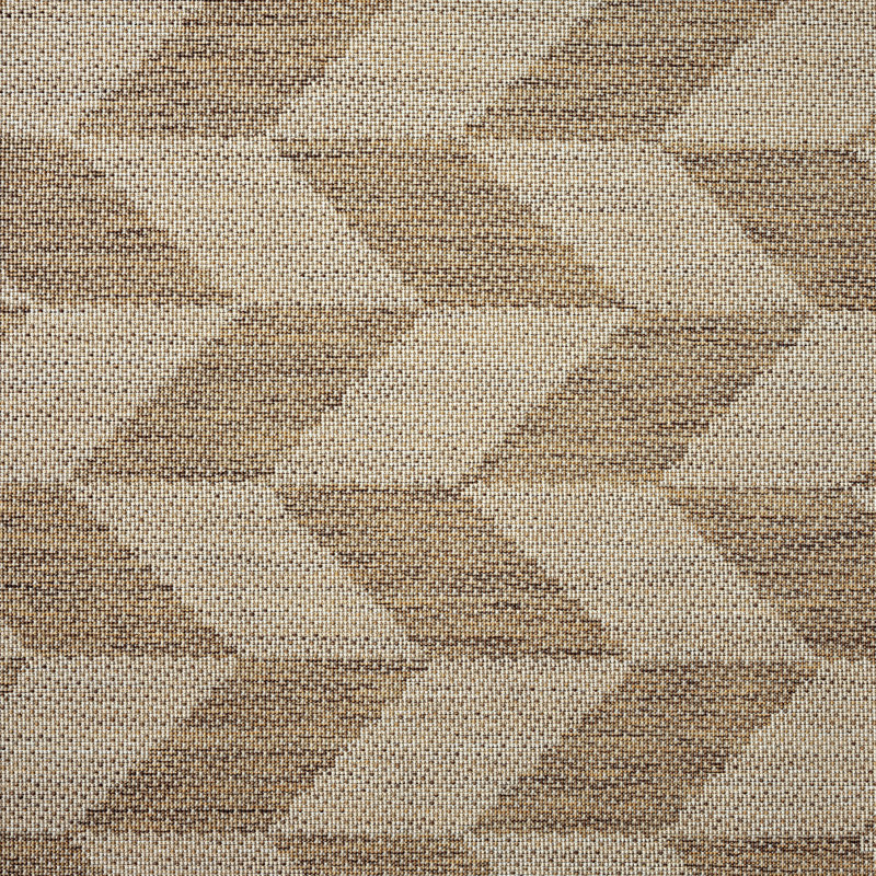 Tapis rectangulaire en polypropylène tressé à la machine brun / beige, Rectangle 7 pi 9 po x 10 pi 2 po