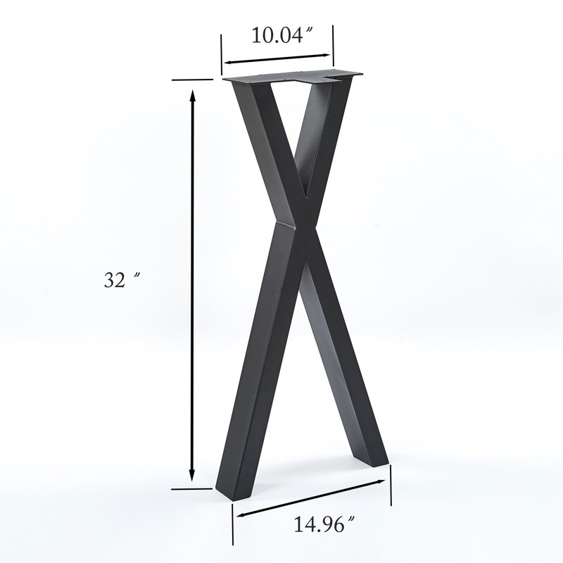 Pied de table robuste en X