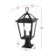 Lampadaire d'extérieur noir Leandra-2039442883