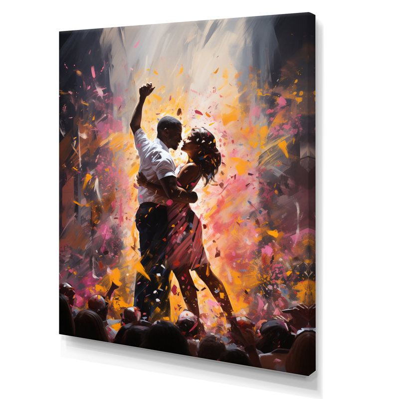 Couple de mariage - moments heureux, H 32 po x l 16 po x P 1 po, Toile tendue