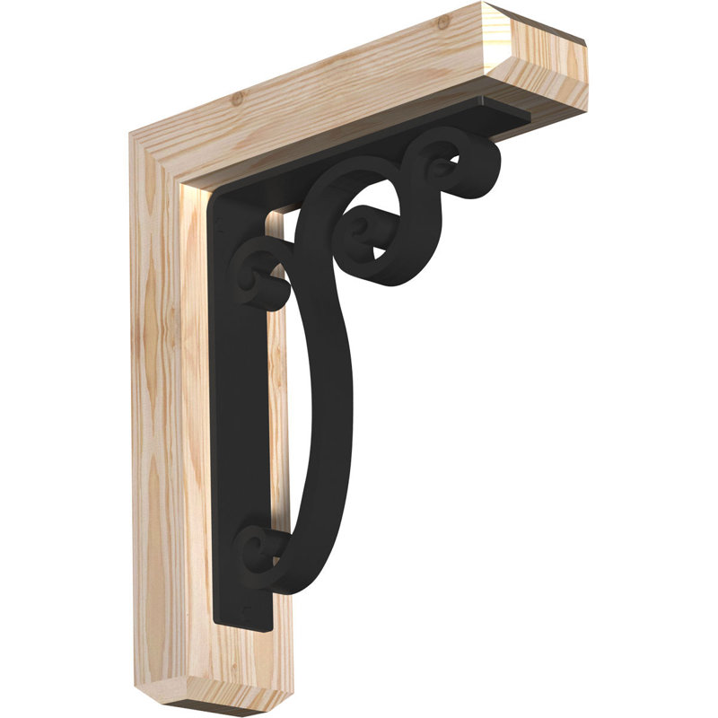 Support triple Ironcrest de 4 po Avery, H 16 po x P 14 po, Sapin de Douglas de l 3 1/2 po x T 2 po (lisse)
