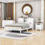 Ensemble de chambre à coucher, lit plateforme avec tête de lit, table de chevet et commode 3 pièces Kuehne-997863586-997863587