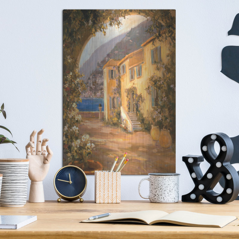  «Scenic Italy 8» par Allayn Stevens, art mural en métal, H 16 po x l 12 po