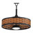 Cissline 20" IP65 Waterproof Plug-In Outdoor Ceiling Fan with Light, Woven Rattan-Style Cage, Remote Control for Patio, Gazebo & Pergola