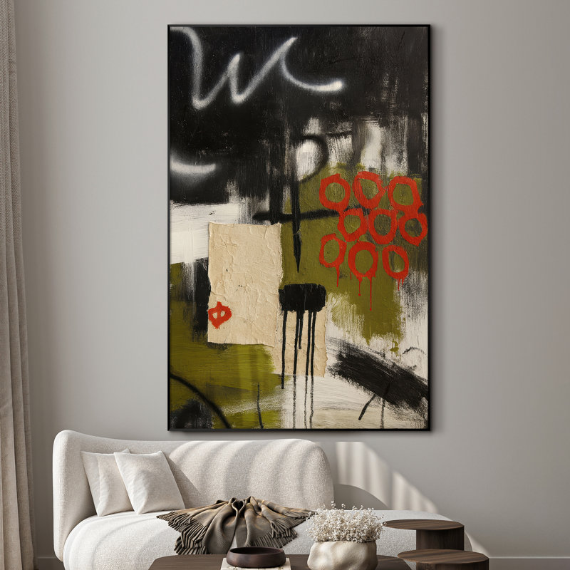 Extra Large Wall Art Fabric Print - Abstract Modern Artwork Artwork Decor for Living Room or Bedroom - "Frame Assembly Required (Unfinished Frame)"