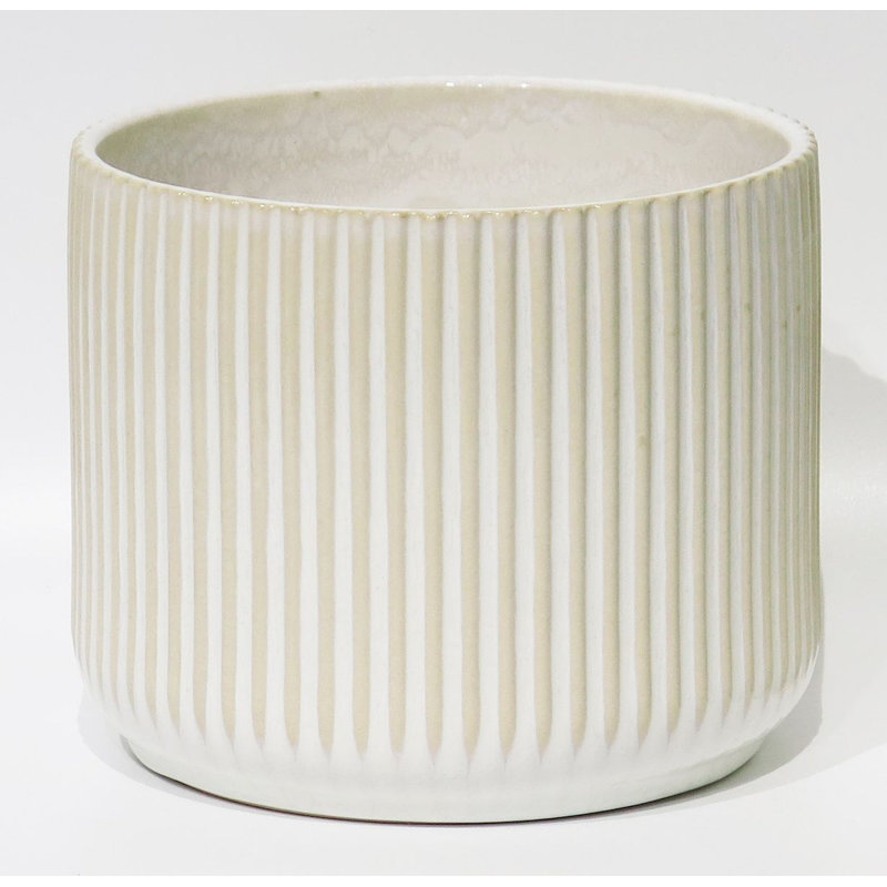 Anah Ceramic Pot Planter, 5.9" H x 6.9" W x 6.9" D, Beige