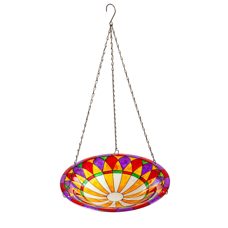 Antosia Glass Single Tier Birdbath