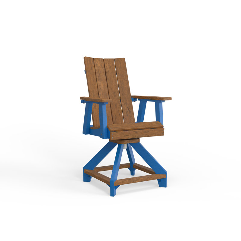 SOL Outdoor Bar Stool, Pacific Blue, Aruba Blue