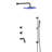 Royce Commercial Touchless Sensor-Controlled Shower Set with Polished Chrome Finish – Wall Mount ADA Compliant Hygienic Shower System