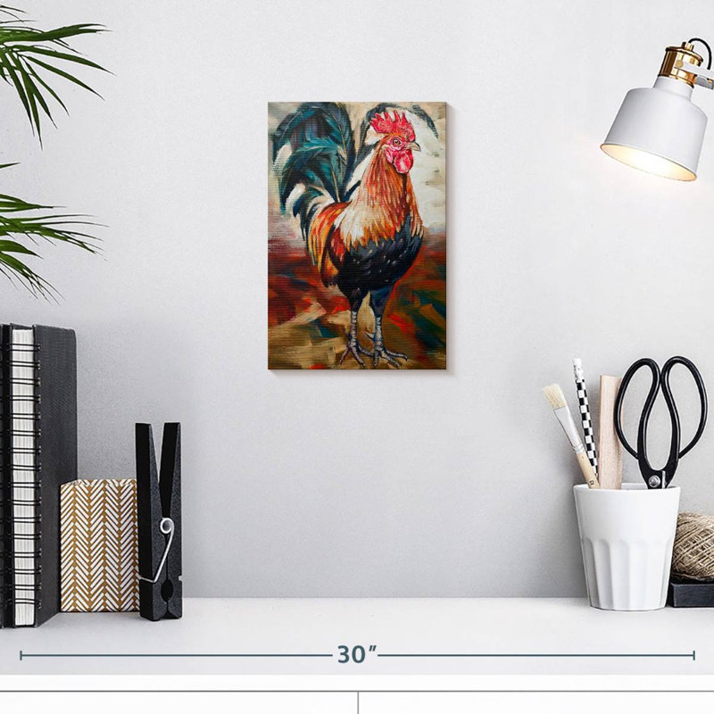 Brampt Solo Rooster, 12" H x 8" W