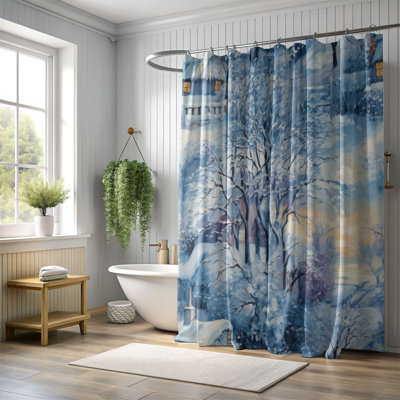 Frosty Dawn Skies - Premium Shower Curtain