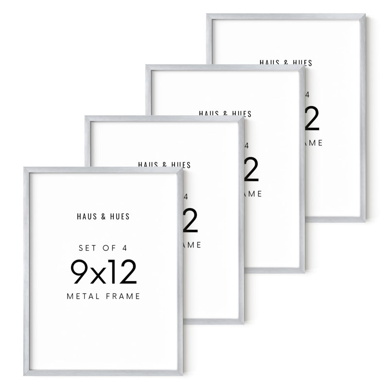 Cadre photo en métal, Argent, L 20 po x H 30 po