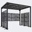 Ensemble de pergola en métal 8 x 10 pi avec 4 écrans d'intimité
