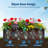 Square Metal Planter Box, Open Base Design