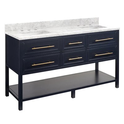 60"" Robertson Double Bathroom Vanity Set with Rectangular Undermount Sinks -  Signature Hardware, 457011