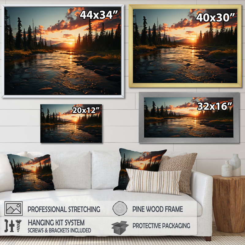 Canada télécommande «Wilderness» sur toile, Cadre photo blanc, H 12 po x l 20 po x P 1 po