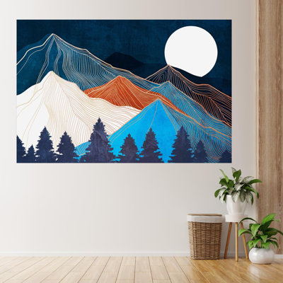 Abstract Mountains Peel & Stick Border