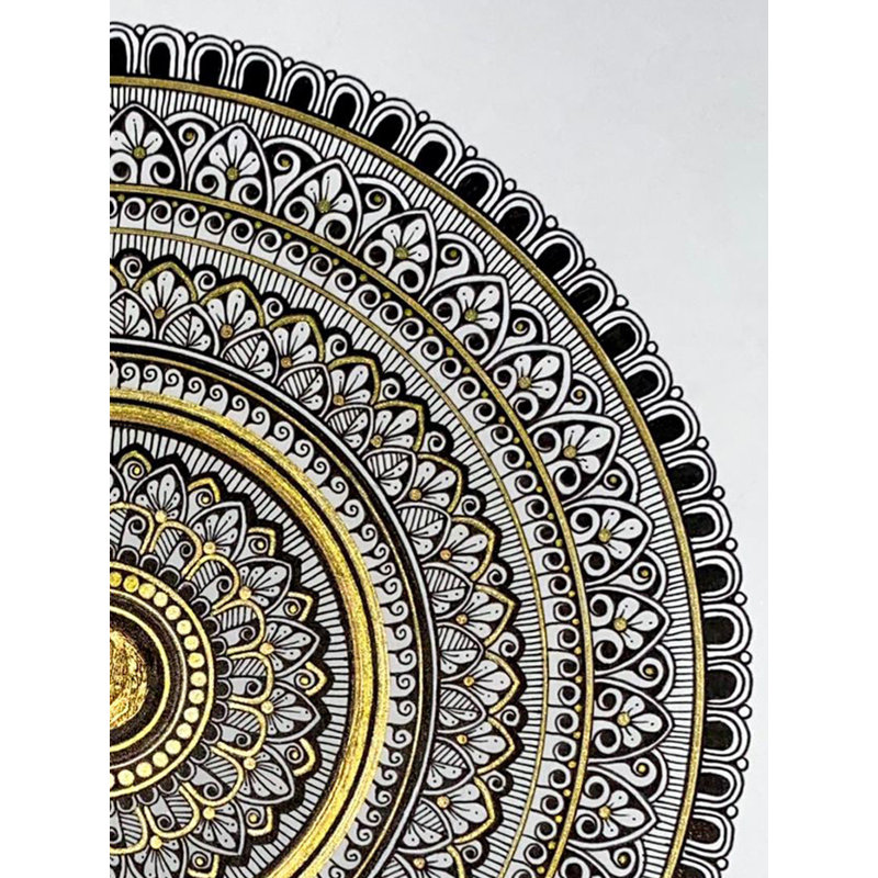 Peinture Mandala Design | Fineliners de Staedtler sur papier | Par Rashi Agrawal