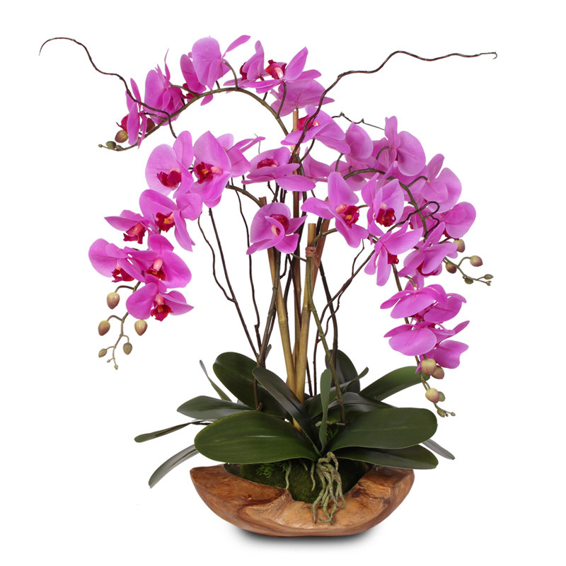Silk Orchids Arrangement in Bowl